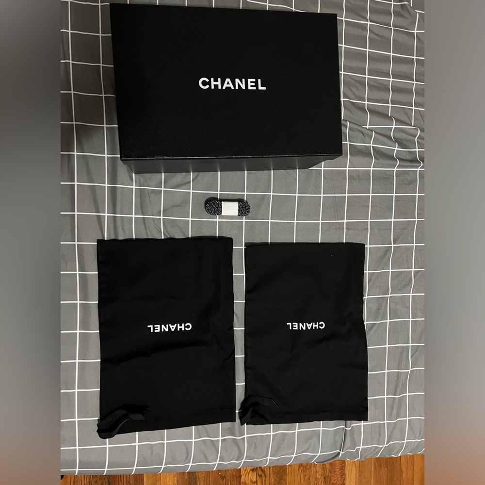 Chanel Empty Box with Dust Bag for Sneakers and Extra Lace